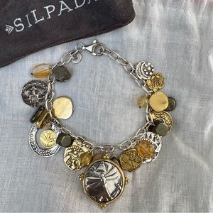 Silpada "Perfect Composition" Dragonfly Charm Cha-Cha Bracelet (B3078)
